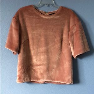 H&M faux fur top